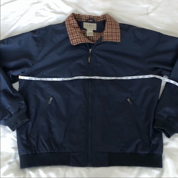 L.L Bean Vintage Windbreaker Bomber Flannel Lined Jacket - Picture 3 of 10